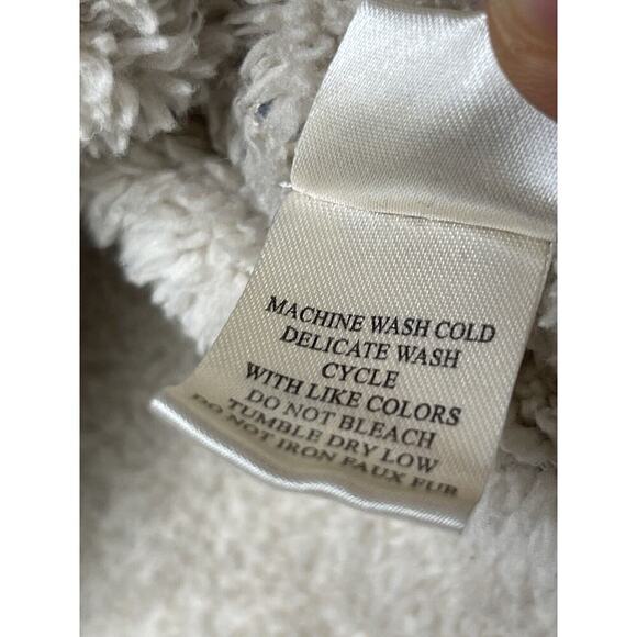 Anthropologie Dylon Sweatshirt Women’s Size large Sweater Pullover Gray Cozy Fur - Picture 6 of 6